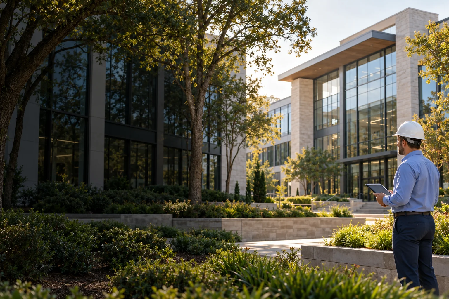 Illustrative Georgia commercial campus and project manager
